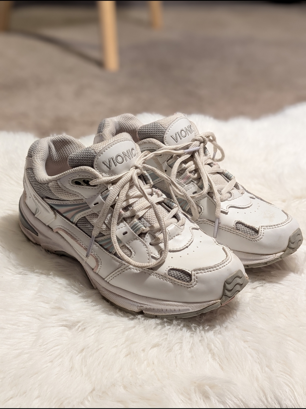 VIONIC 23 Walk Comfort Insole Performance Walking Shoes Pink And Gray Sz 6 (37)